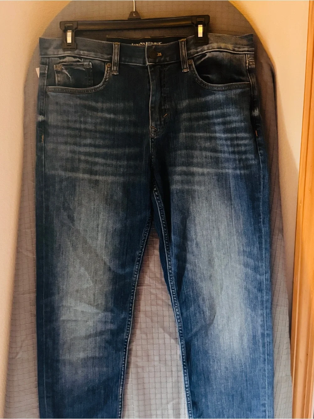 Banana Republic Men's Slim Straight Jeans - Indigo Blue Fade